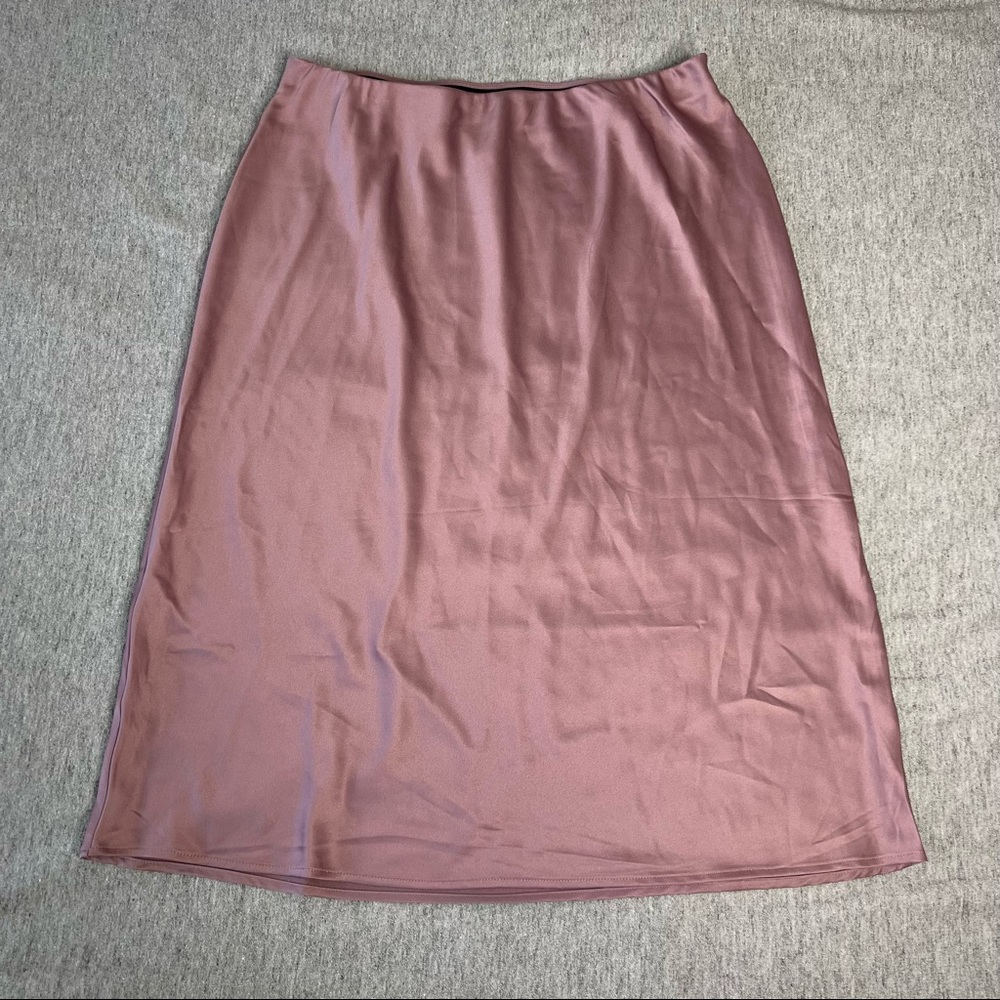 NWOT A New Day Mauve Purple Satin Midi Skirt Women’s Size XXL